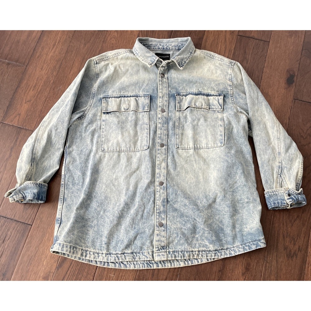 Vintage No Boundaries‎ Denim Chore Coat Jean Barn Jacket Adult XL (46-48)
